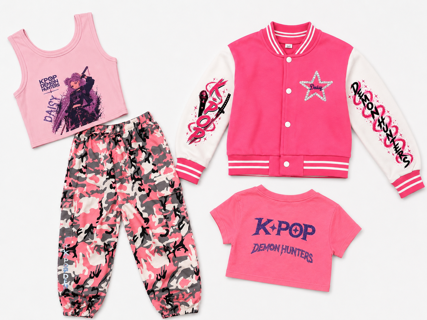 Girls K-Pop Demon Hunters Customised Full 4-Piece Set