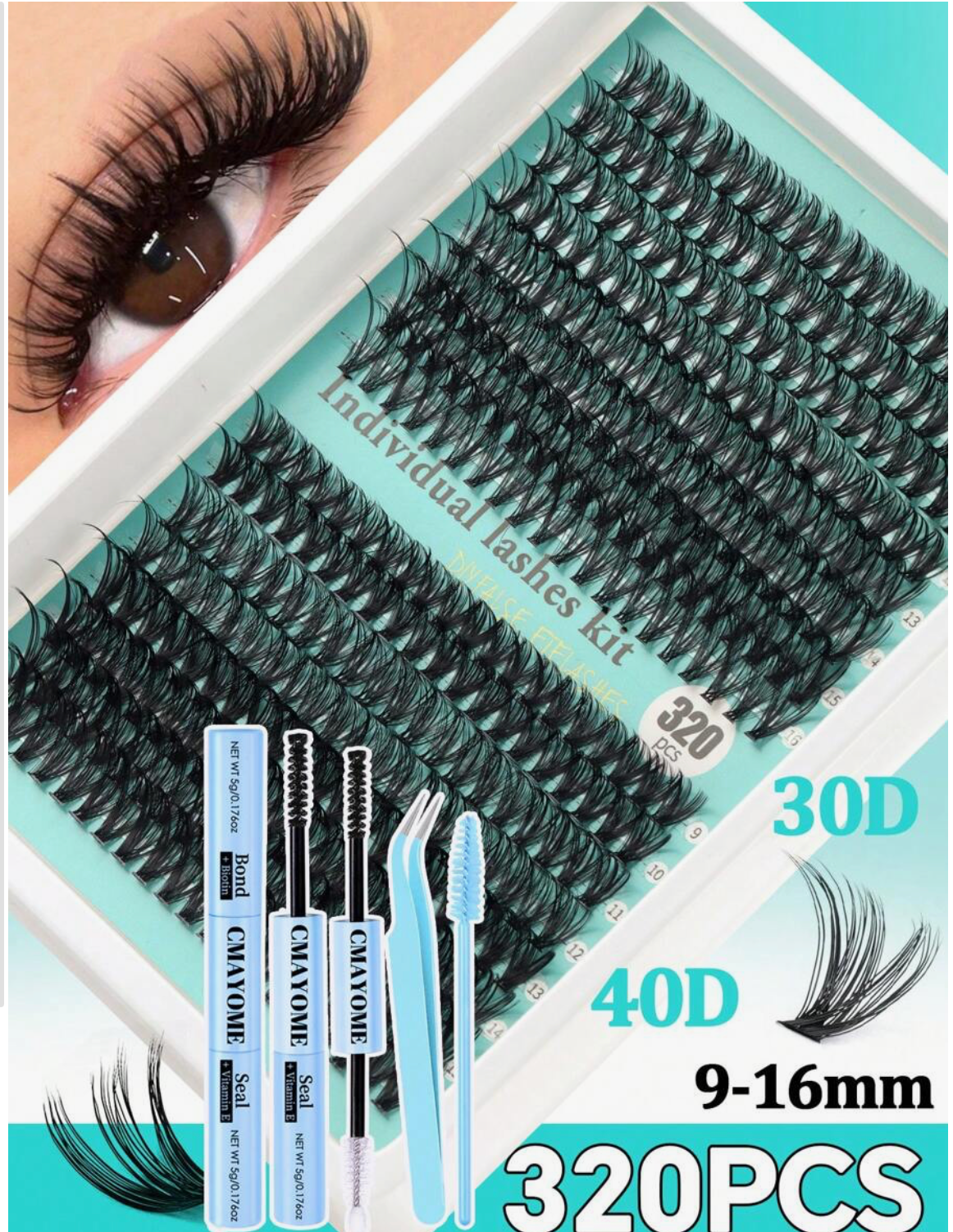 DIY Cluster Lash Kit | Bond & Seal, Tweezers & Spoolie