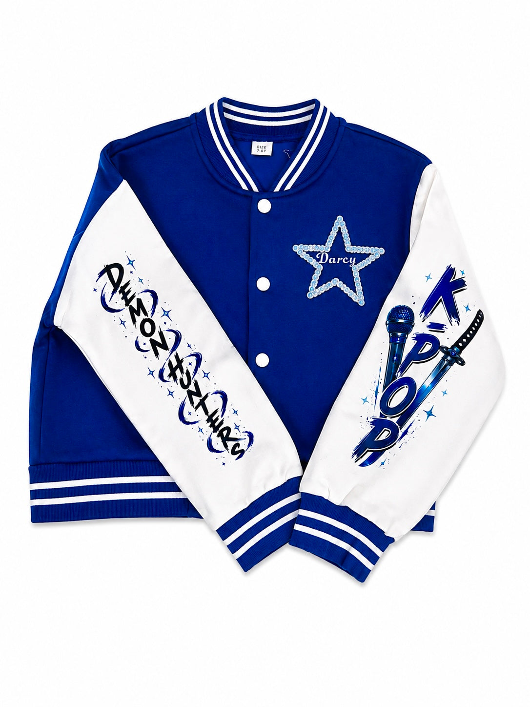 Girls K-Pop Demon Hunters Customised Baseball Jacket