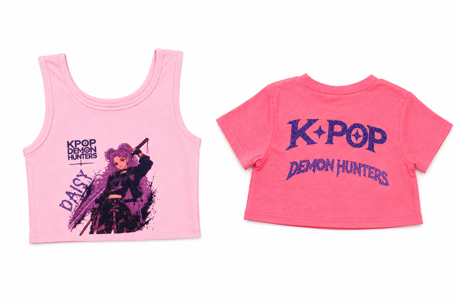 Girls K-Pop Demon Hunters Customised Tops Set