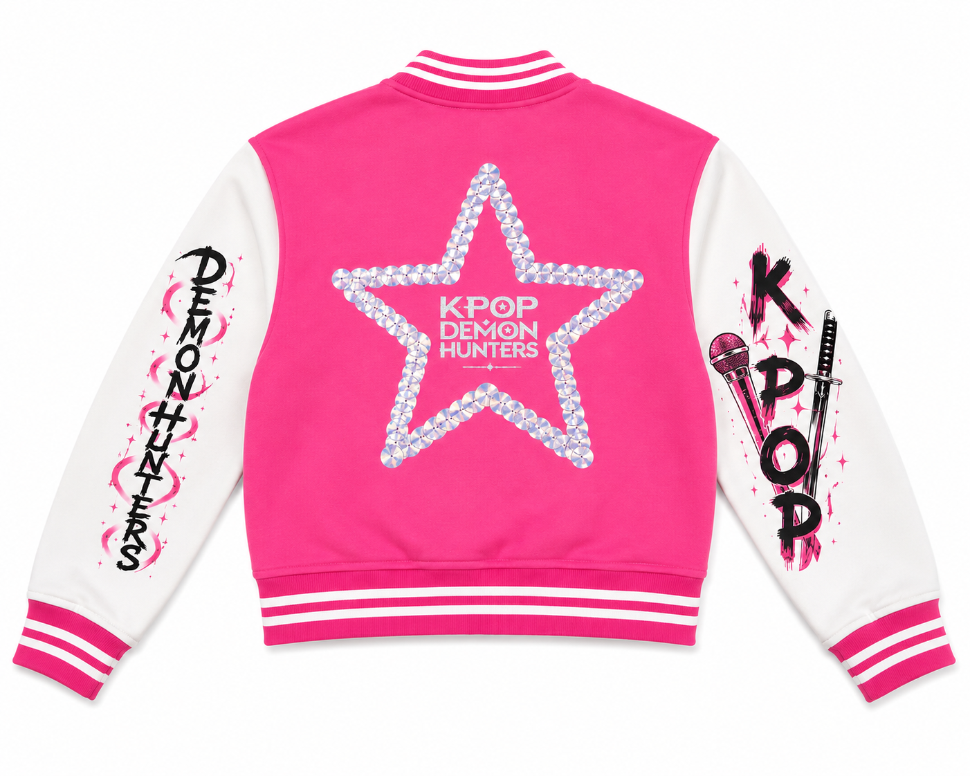 Girls K-Pop Demon Hunters Customised Baseball Jacket