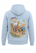 Kids Personalised Animal Friends Club Hoodie - front view with chest logo