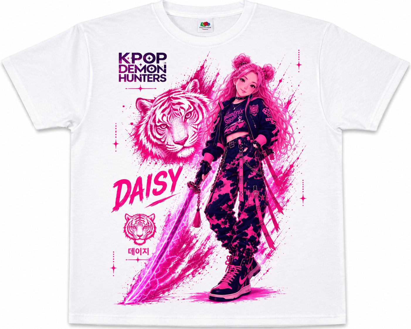 Kids K-Pop Demon Hunters Customised Character T-Shirt