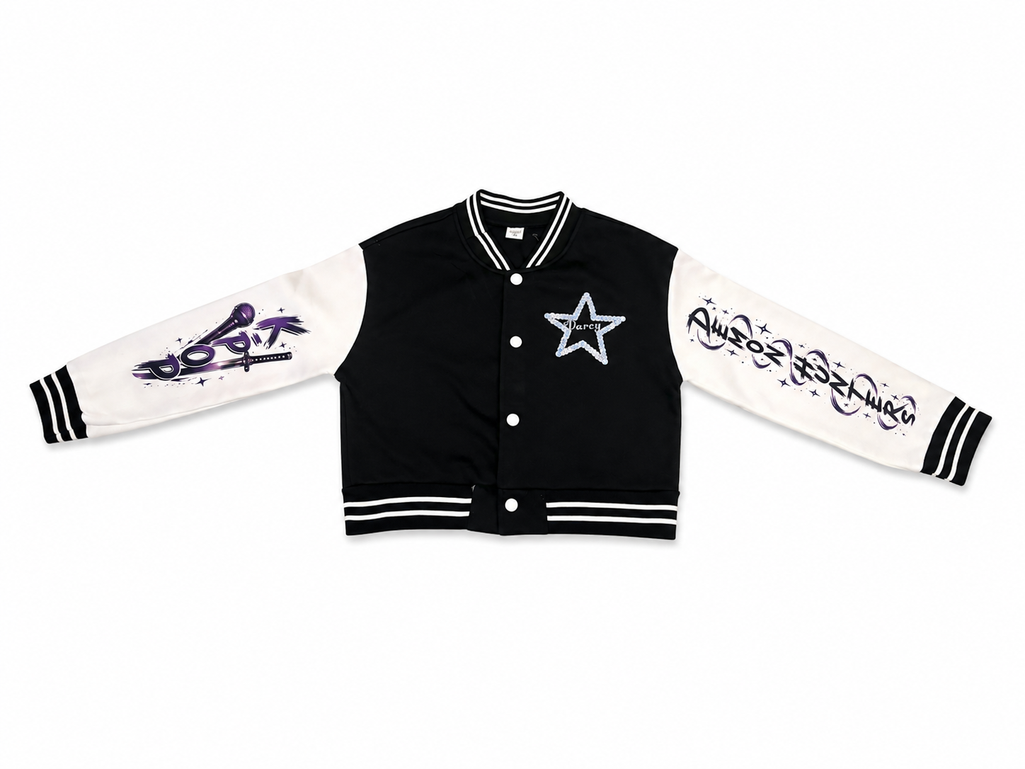 Girls K-Pop Demon Hunters Customised Baseball Jacket