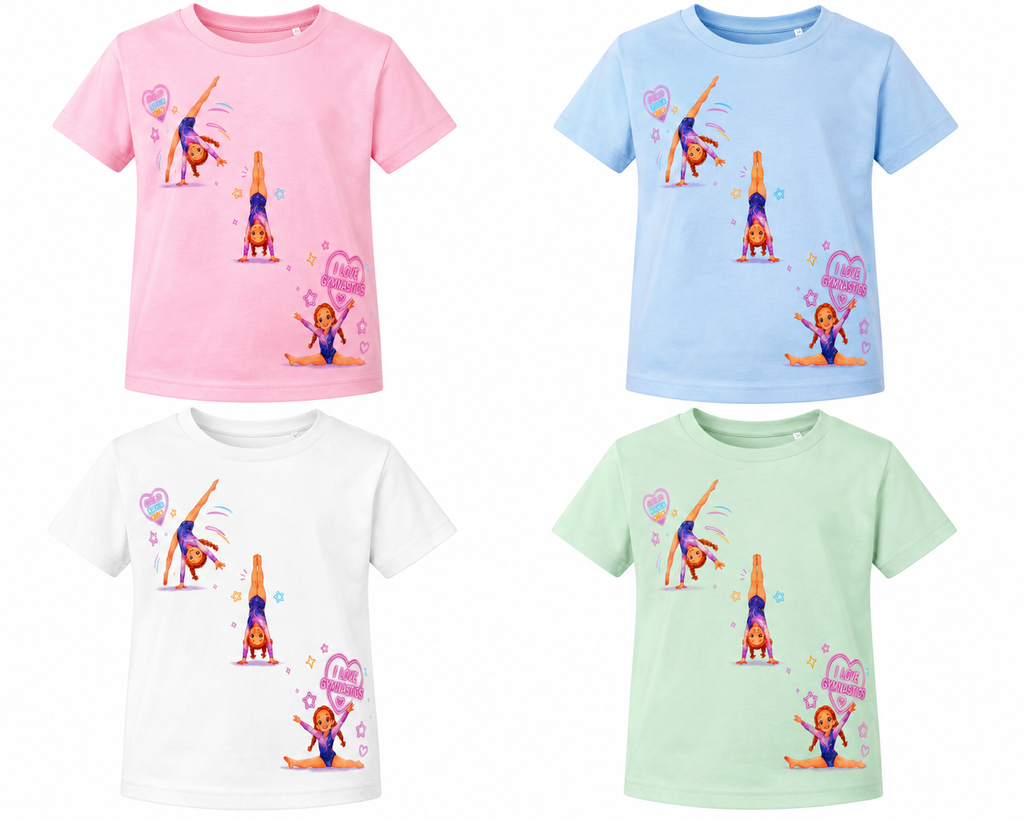 Kids Personalised Gymnastics T-Shirt