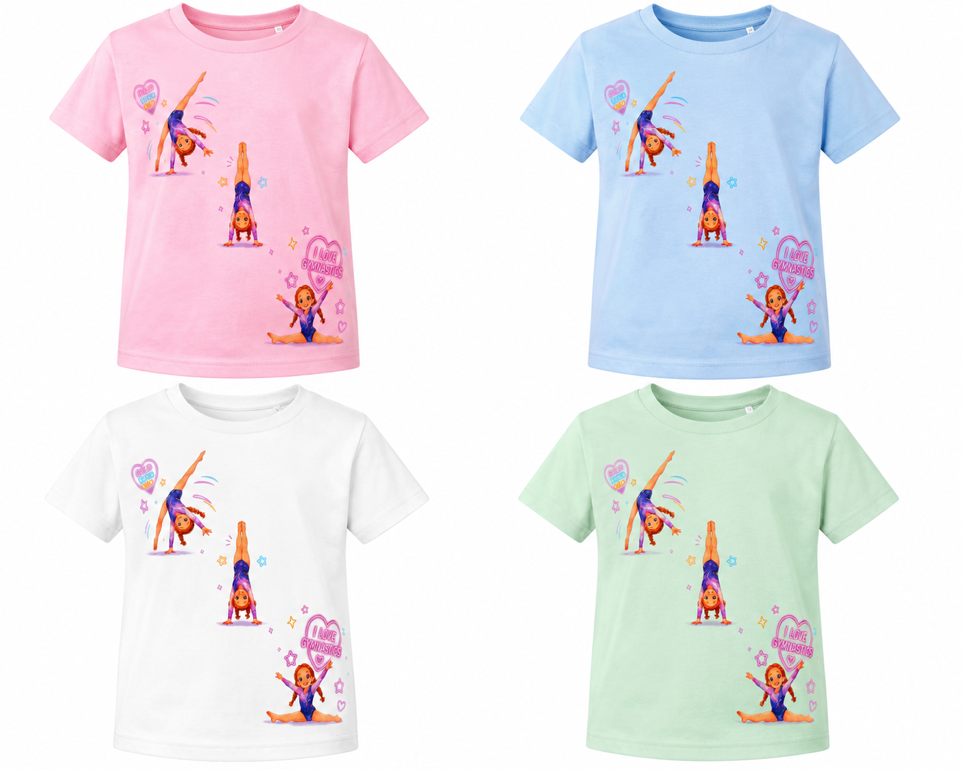 Kids Personalised Gymnastics T-Shirt
