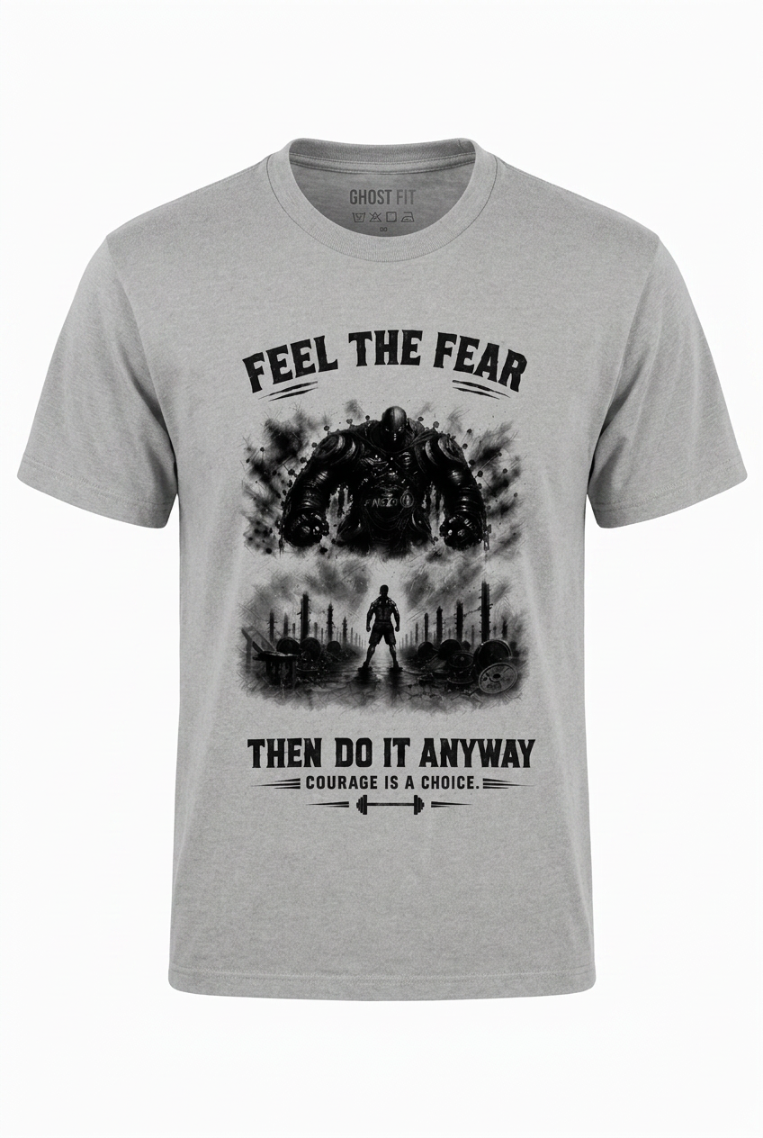 Gym T-Shirt — Conquer Your Fears with Every Workout