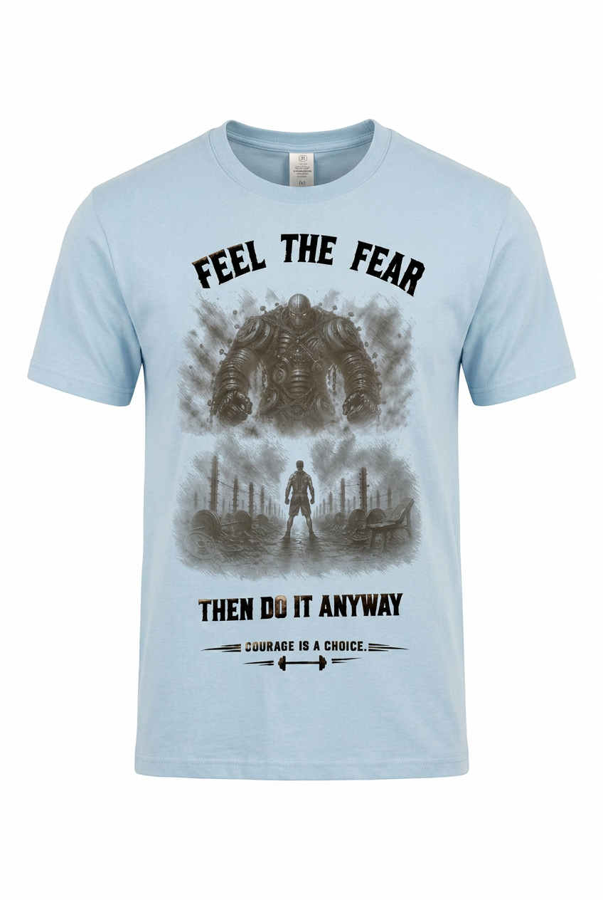 Gym T-Shirt — Conquer Your Fears with Every Workout