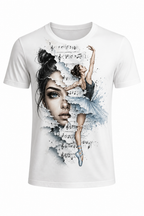 Painted by Music. Defined by Dance. dance t-shirt - blue watercolour edition