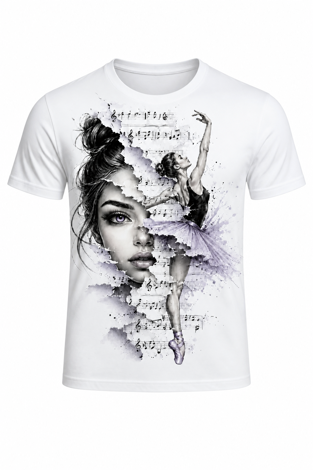 Painted by Music. Defined by Dance. dance t-shirt - purple watercolour edition